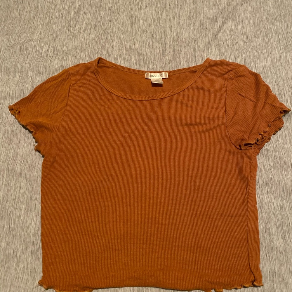 Orange crop top